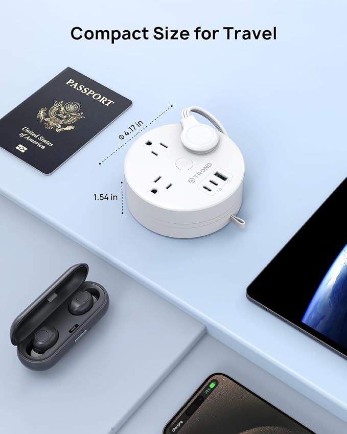 TROND 20W USB C Travel Power Strip