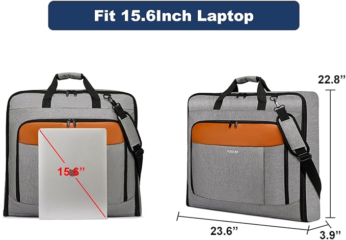Garment Bag Travel Suit Bag for Men Large 40-Inch Carry on Garment Bag Up to 3