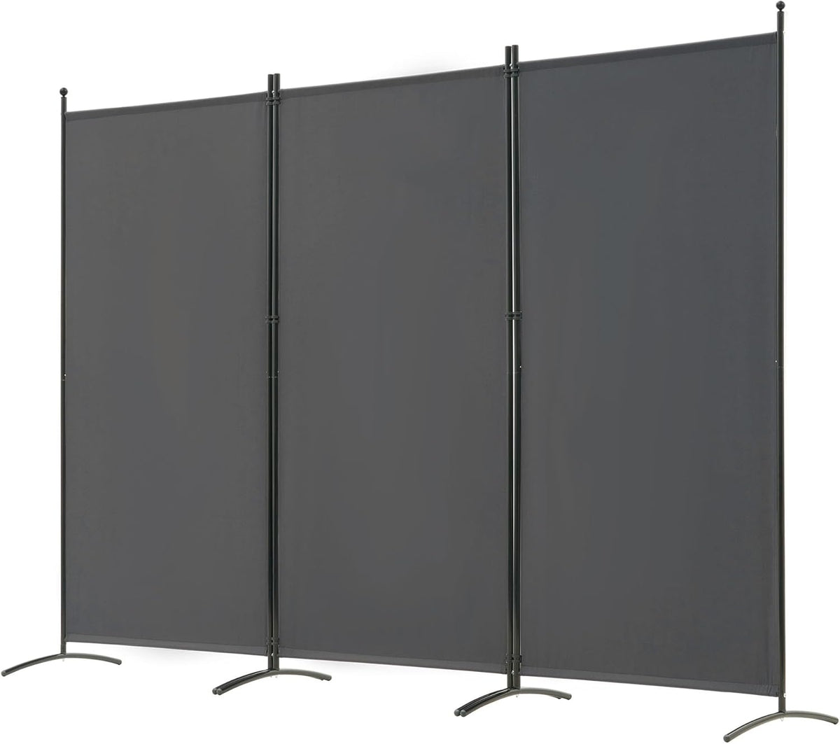 Spurgehom 3 Panel Room Divider Folding Partition Privacy Screens, Freestanding Fabric Room Panel Portable Room Partition Wall Dividers for Home Office Restaurant, 102" W X 71" H (Grey)
