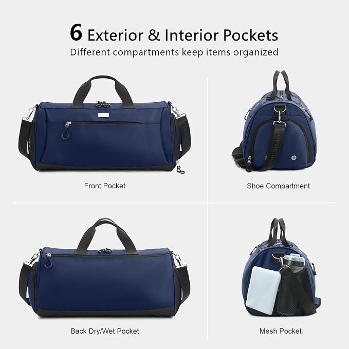 TOPDesign Gym Bag for Women & Men, Unisex Duffel Bag