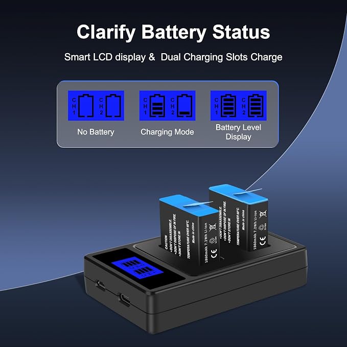 Rechargeable Battery Charger Kit Compatible