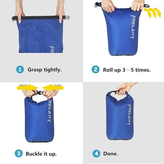 Frelaxy Dry Bag 3-Pack/5-Pack, Ultralight Dry Sack, Outdoor Bags Keep Gear Dry