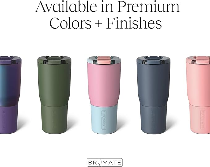 BrüMate Nav 25oz 100% Leak Proof Insulated Travel Tumbler with Magnetic BevLock™ Lid - Double Wall Cup-Holder Friendly Stainless Steel Mug (Primrose)