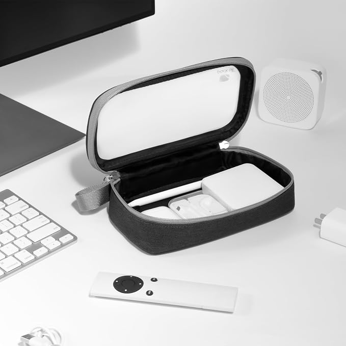 pack all Clear Electronic Organizer, TPU Cable Organizer Bag, Compact Cord