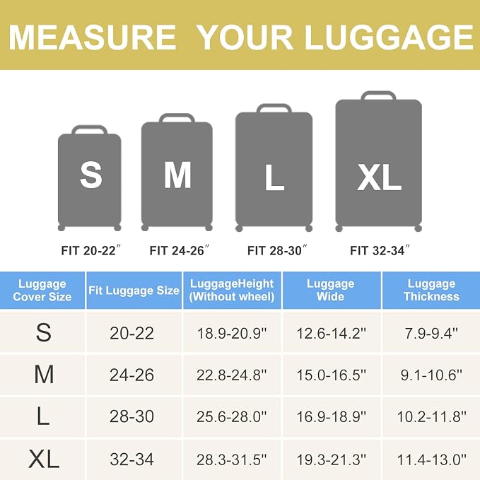 ANNA QUEEN Panda Family Luggage Cover, Cute Panda Design Suitcase Protector