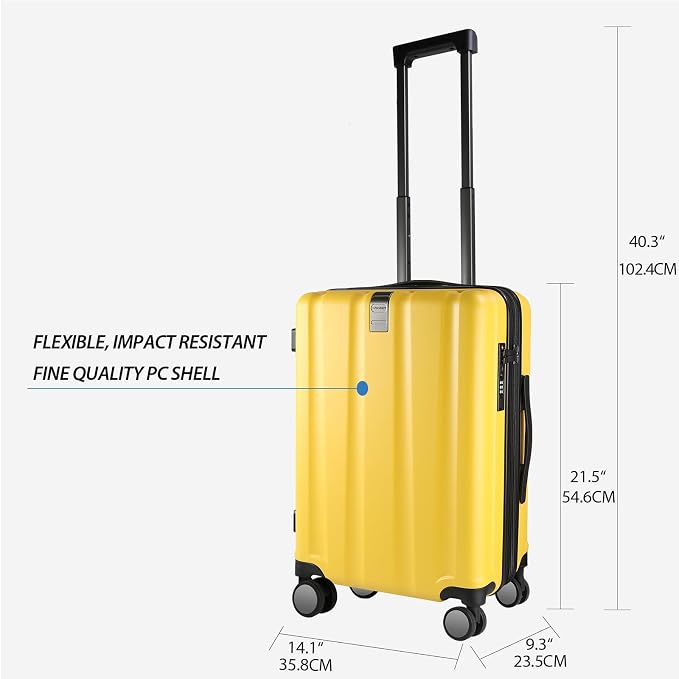 KROSER Hardside Expandable Carry On Luggage