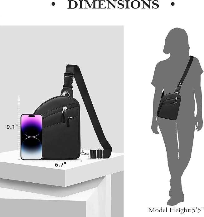 TOPEAST Anti Theft Crossbody Bag