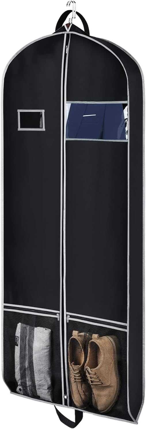 Zilink Long Dress Garment Bags for Travel 60" Dress Suit Cover for Storage