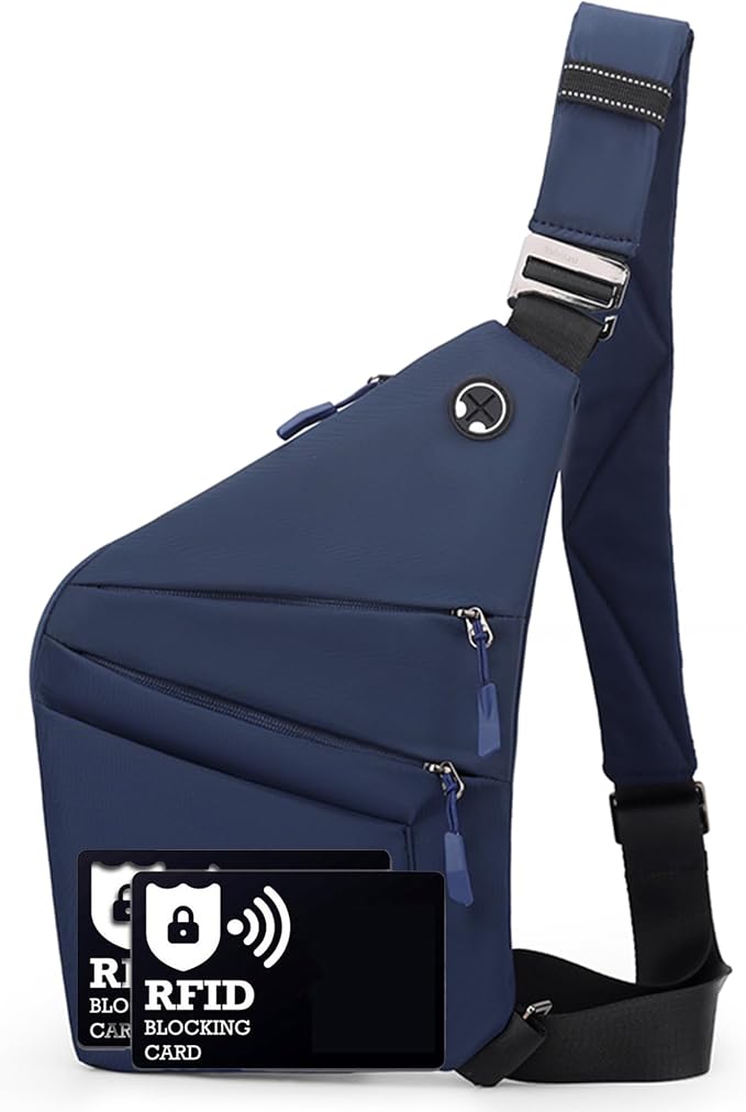 Anti Theft Crossbody Bags for Women Men, Slim Sling Bags