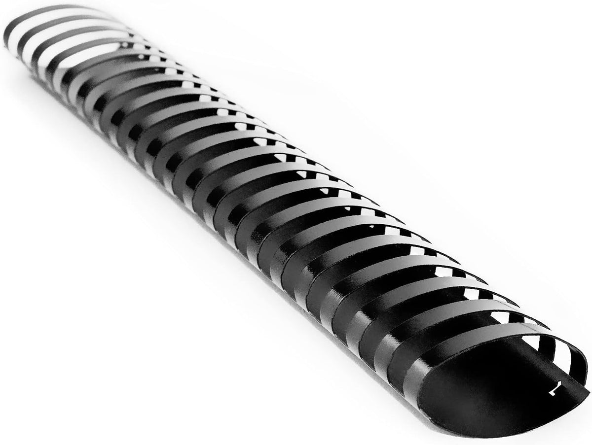 HOUYEE 1-1/2 Inch Plastic Binding Comb 19 Ring, 320 Sheet Capacity, Letter Size Black Comb Binding Spines (50 Pack)