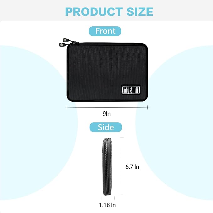 Electronics Travel Organizer, Portable Waterproof Electronic Travel Storage Bag