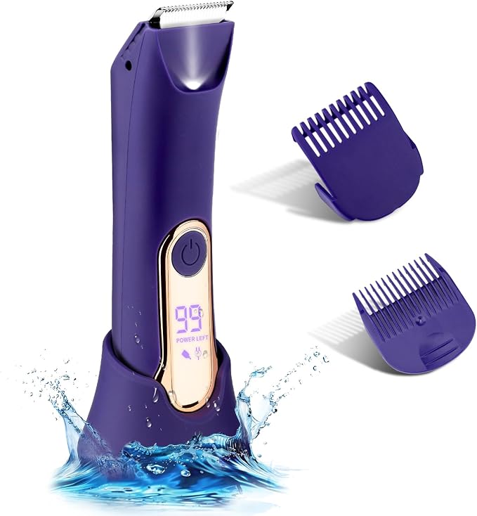 Bikini Trimmer for Women, Wet/Dry Personal Pubic Hair Trimmer Womens Electric