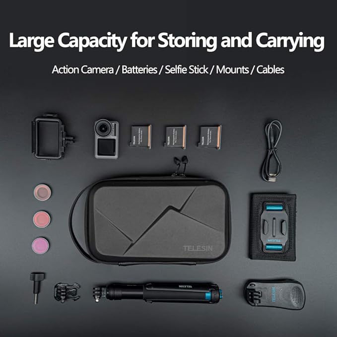 TELESIN Carry Case Waterproof Hard Carrying Bag
