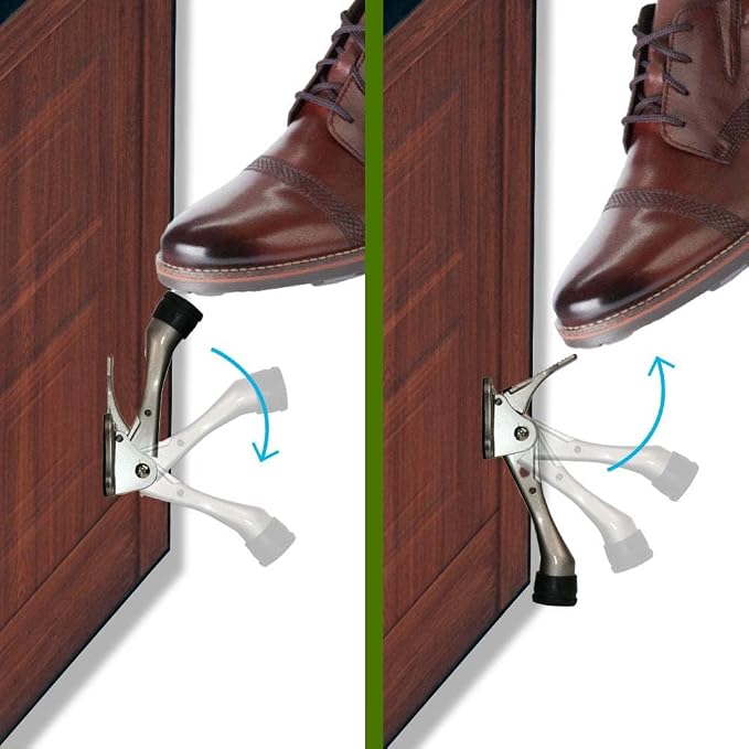 One Touch Kickdown Door Stopper, Door Holder, Heavy Duty Door Stops, Bottom of