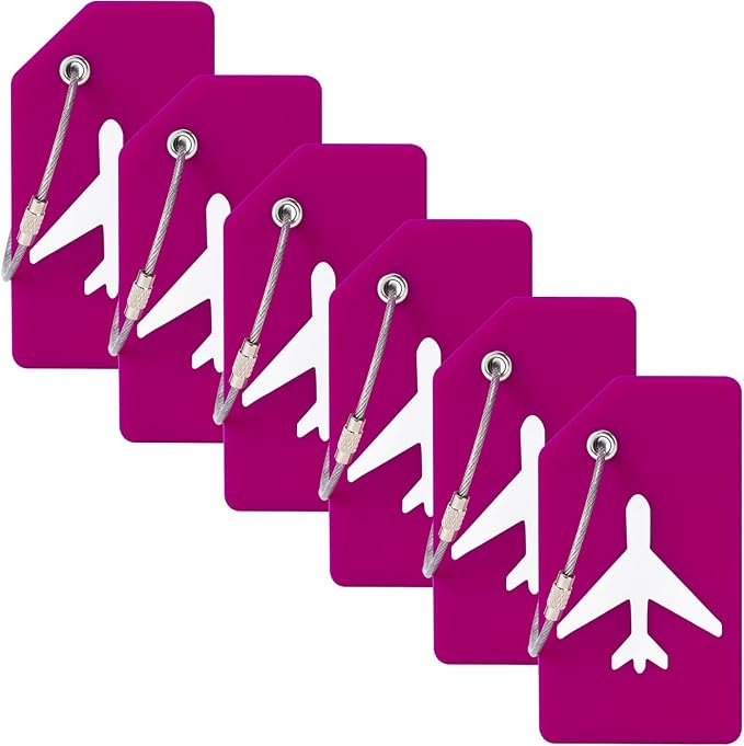 6 Pack Silicone Luggage Tag for Suitcases