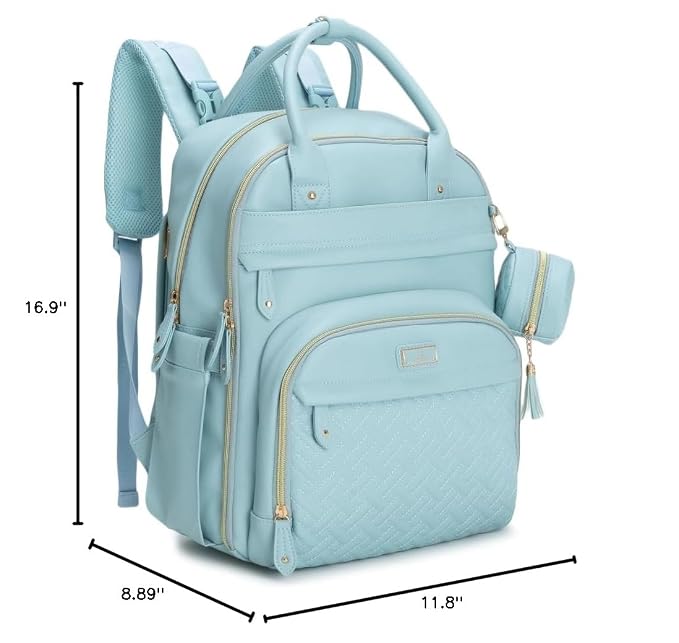 BabbleRoo Leather Diaper Bag Backpack