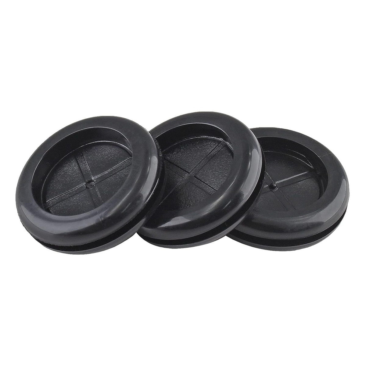 6 Pack 2" Inside Diameter 2-3/8" Drill Hole Rubber Grommet, Firewall Plug Grommet Rubber Grommets Wire Protection, Double Sided Round