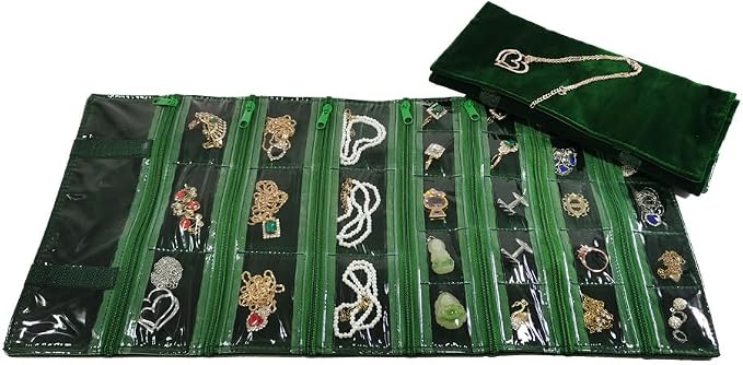 Travel Jewelry Roll Bag Portable Organizer Pouch