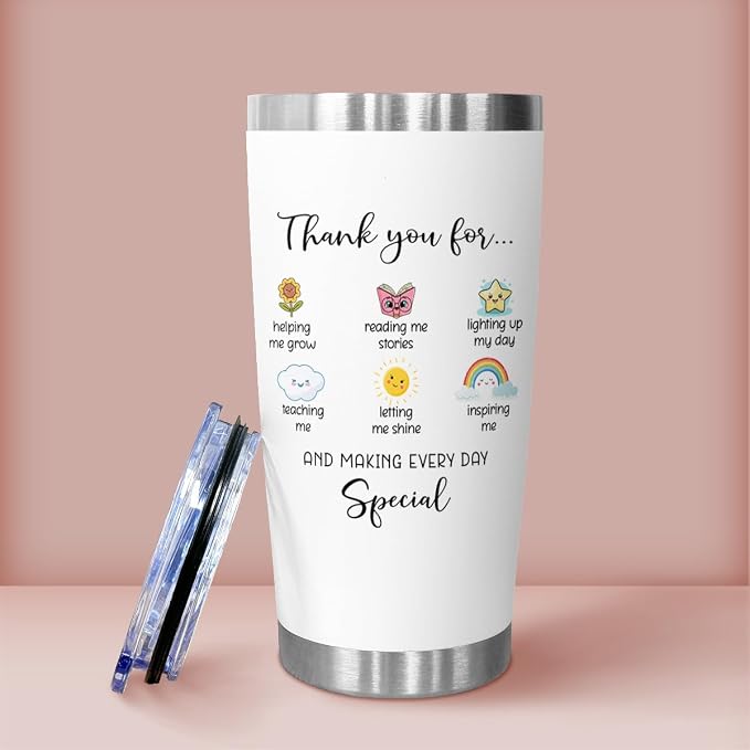 Teacher Appreciation Gifts from Student – Thank You Tumbler for Women Men Teachers – End of Year, Christmas, Birthday, Back to School Gift for Preschool, Kindergarten, Elementary Educators