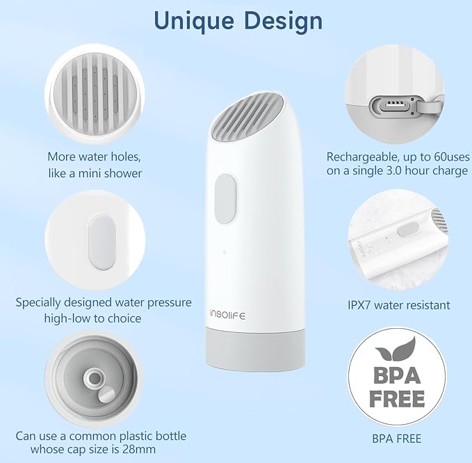 Portable Bidet High Pressure Travel Bidets Rechargeable Electric Portable Bidet