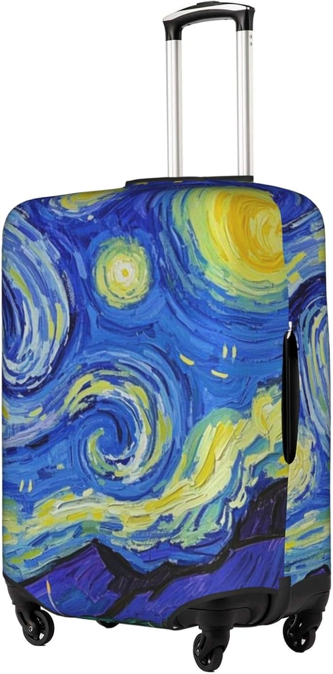 Vincent Van Gogh Starry Sky Night Luggage Cover Washable Suitcase Protector