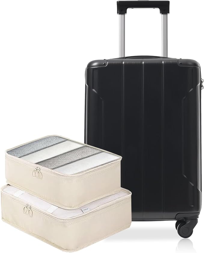Merax Carry on Luggage Set, 20 Inch Hardshell ABS Suitcase