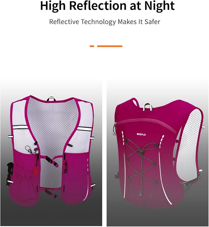 ECOHUB Running Hydration Vest Backpack, Lightweight Breathable Pack