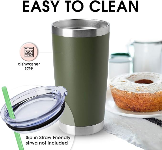 HASLE OUTFITTERS 20oz Stainless Steel Tumblers Bulk, Insulated Travel Cup