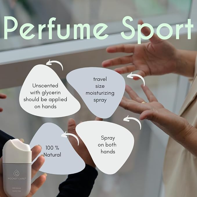 POCKET CARE | 2 Pack Sport Perfume Hand sanitizer Spray 15 ml