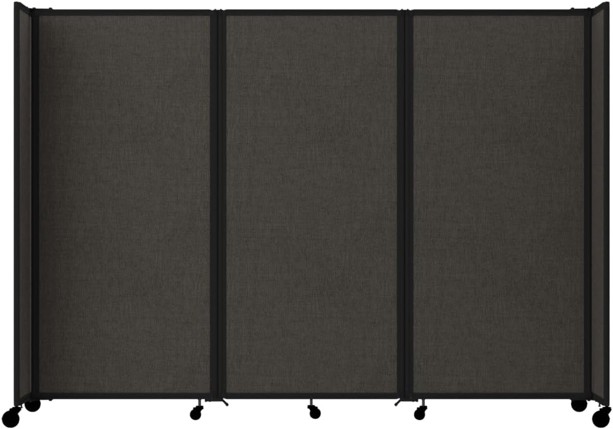 Versare Room Divider 360 Portable Wall Partition | Folding Panels | Large Freestanding Divider | Locking Wheels | Temporary Room Separator