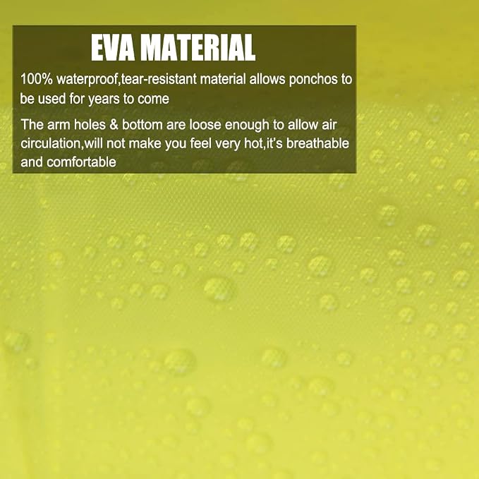 Rain Coats - Reusable EVA Rain Ponchos