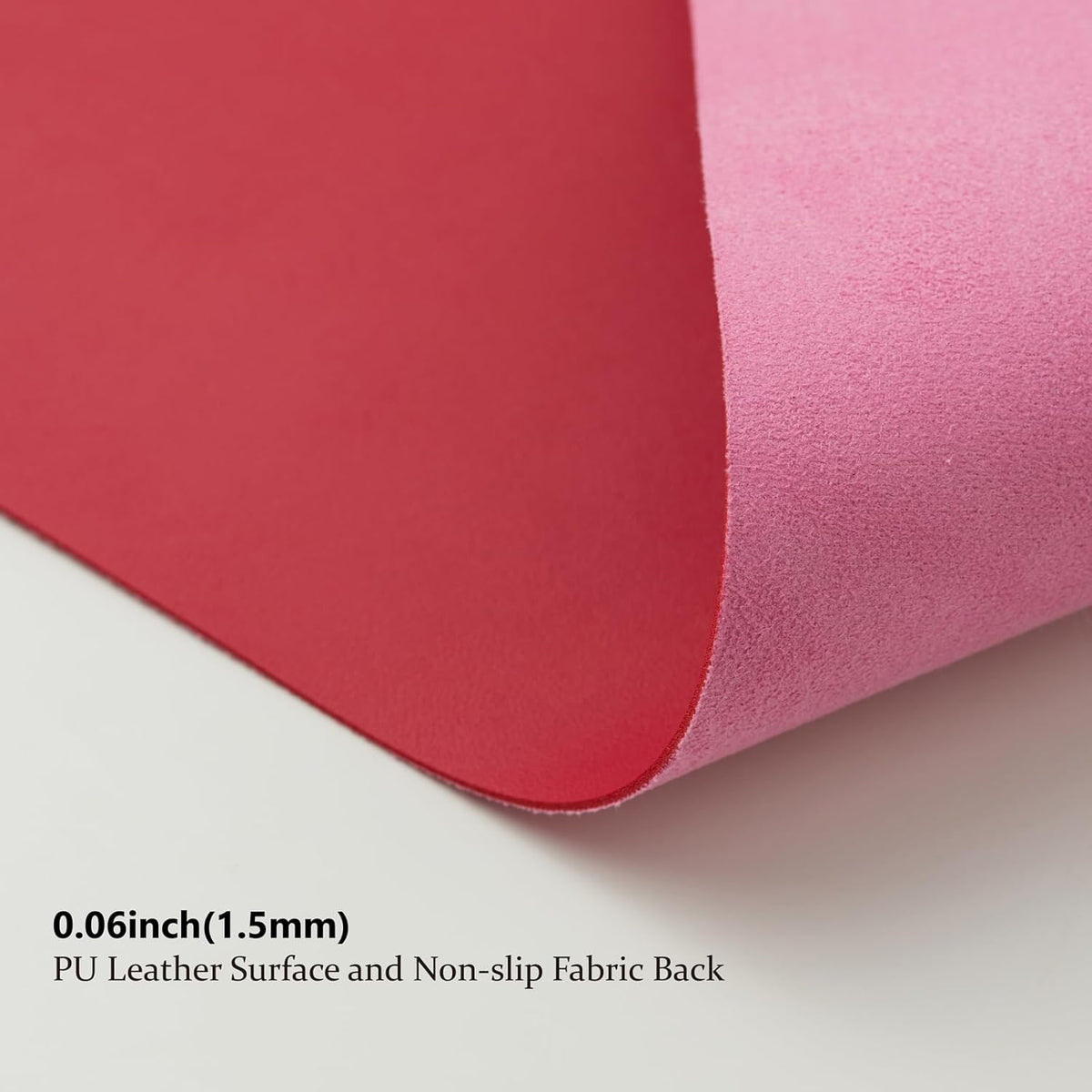 Leather Desk Mat - Non-Slip PU Desk Pad for Office and Home - Desk Organization and Accessories - Ideal for Large Mouse Pad and Desk Mats on Top of Desks (Rose Red,36"x 17")