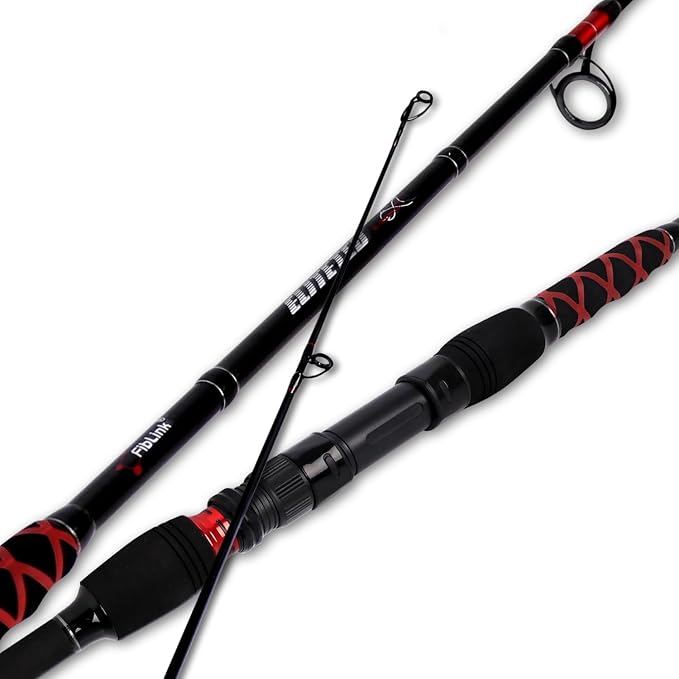 Fiblink Surf Spinning Fishing Rod 2-Piece/3-Piece Carbon Fiber Travel Fishing