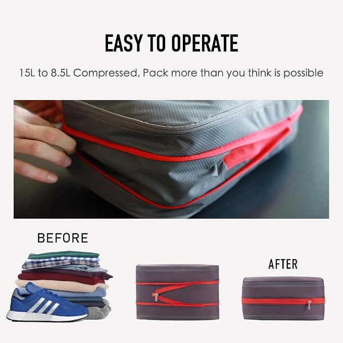 Bee Nesting Waterproof Compression Packing Cubes, Travel Packing organizers