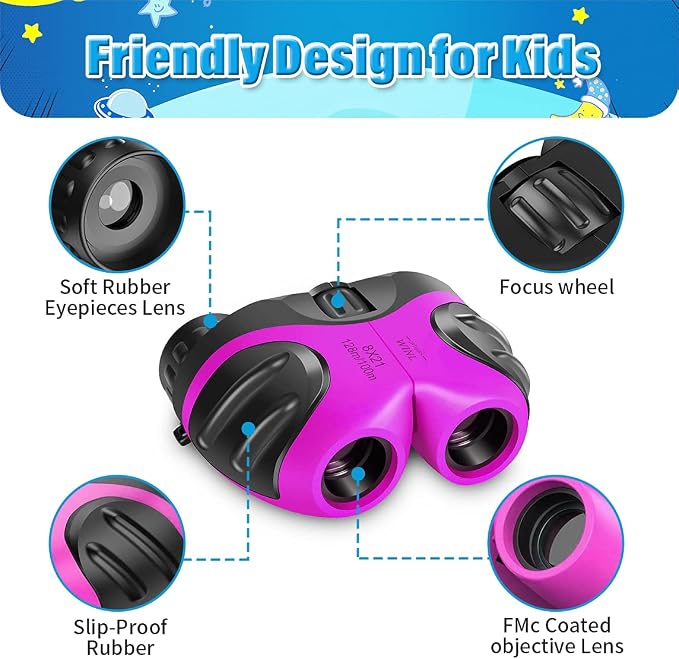 VNVDFLM Binoculars Toys for Children, Birthday Gifts for 4-9 Years Old Boys for