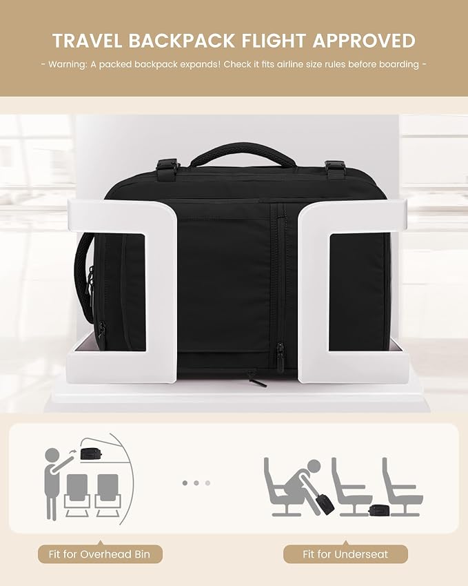 LOVEVOOK Travel Backpack for Women & Men, 60L Large Carry On Backpack Airline