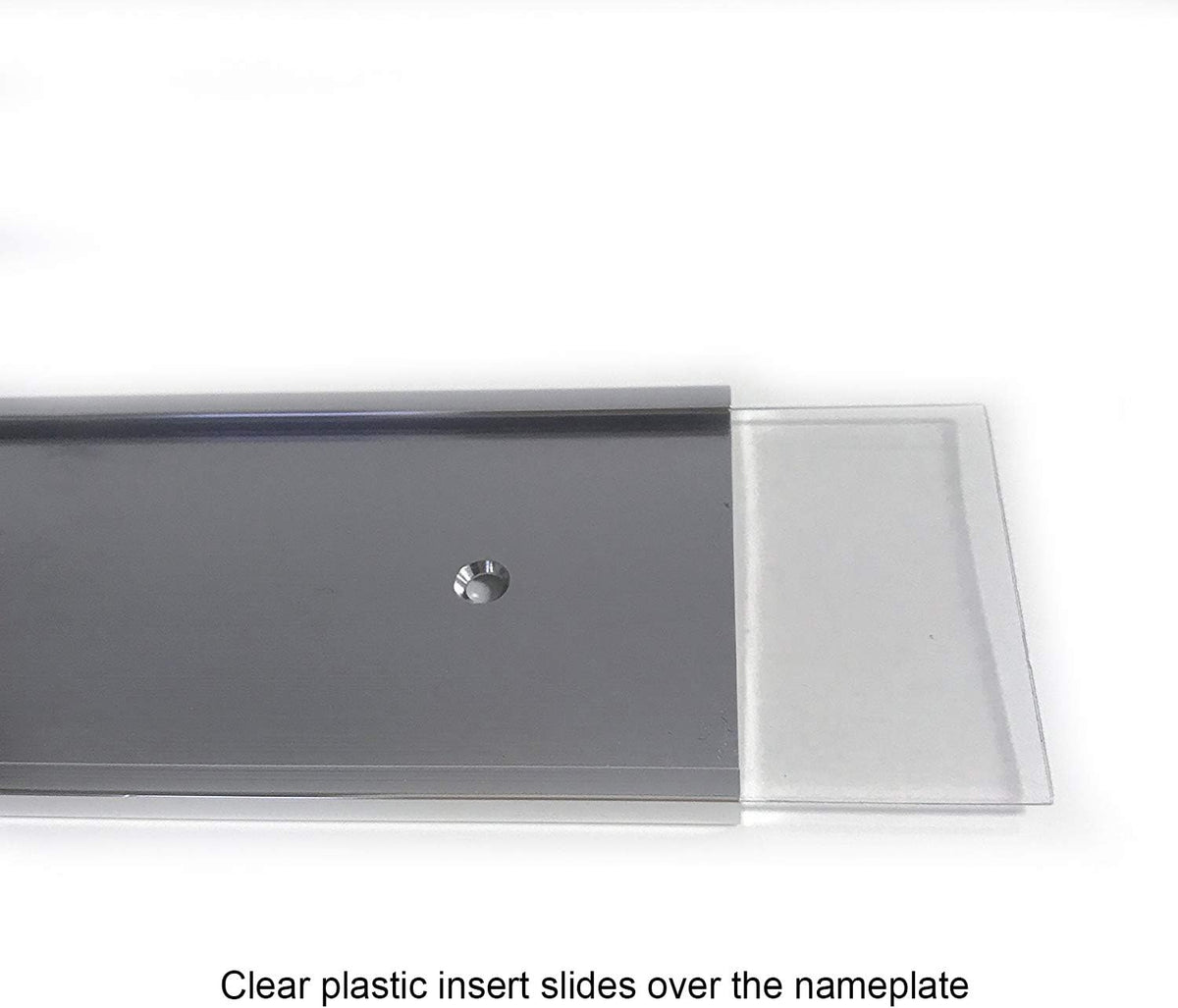10 x 2 Wall or Door Nameplate Holder with Clear Plastic Insert - Pack of 10