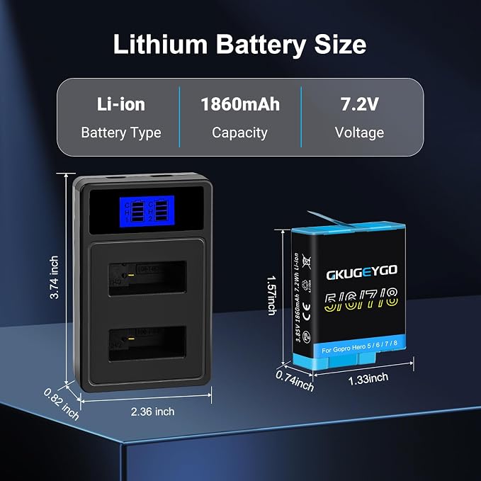 Rechargeable Battery Charger Kit Compatible