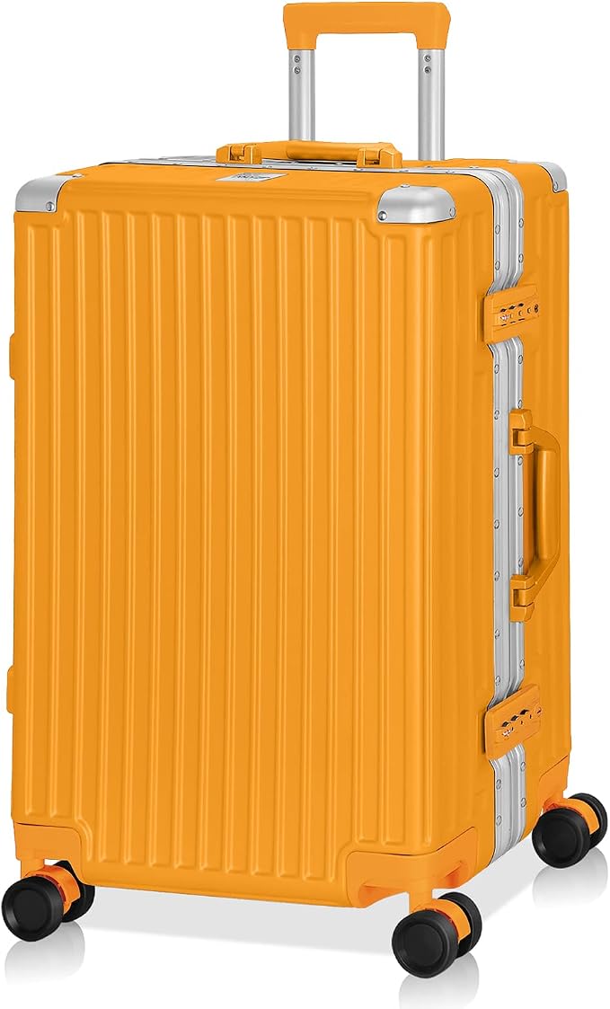 AnyZip Luggage PC+ABS Aluminum Frame Zipperless Checked Luggage Hard Shell