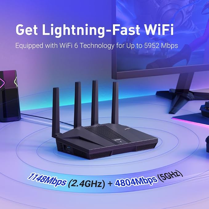 GL.iNet GL-MT6000 WiFi 6 High Speed Gaming Routers