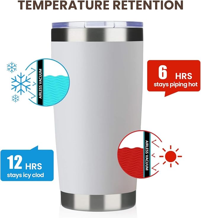 MEWAY 20oz Tumbler 12 Pack Double Wall Vacuum Insulated Travel Mug Bulk
