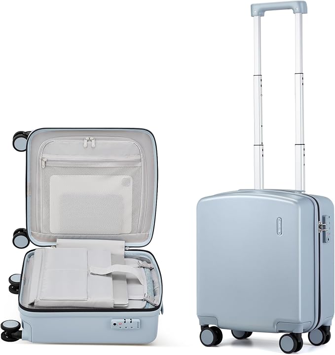 Hanke 16 Inch Underseat Carry On Luggage, Airline-Approved Hard Shell Small