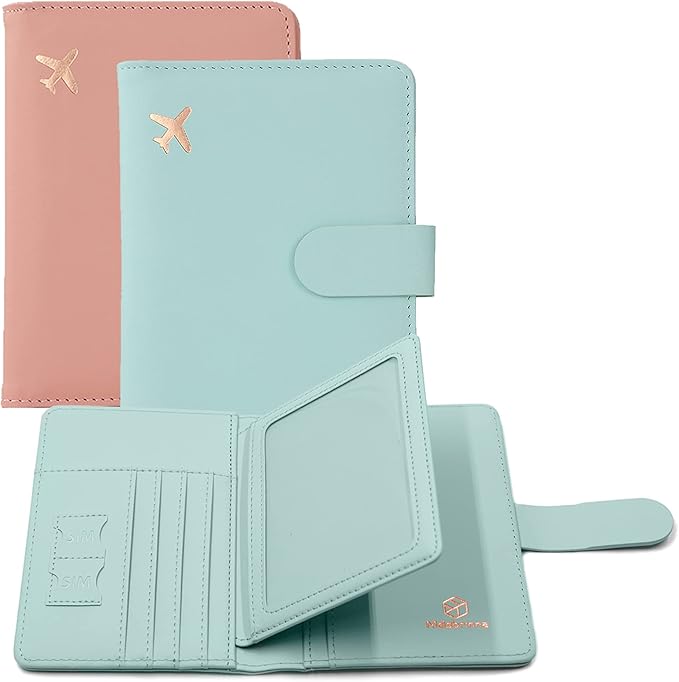 Melsbrinna Passport Holder, Passport Holder Card Slots, Cute Passport cover