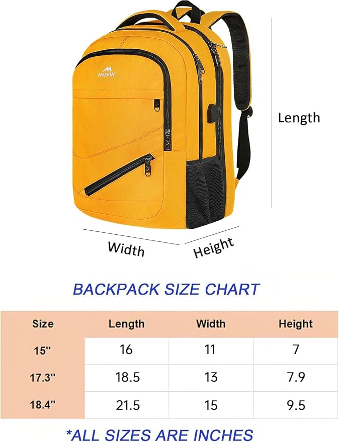 MATEIN 18.4 Inch TSA Approved Backpack, Extra Large 50 L Outdoor Carryon