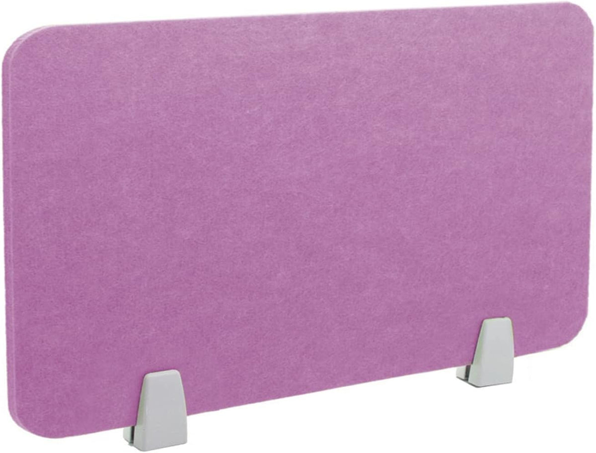 Icegrey Acoustic Desk Divider Privacy Panel Removable Sound Absorbing Desk Partition Board with 2 Clips for Student Call Centers Offices Braries Classrooms Library, Light Purple, 15.6x11.7"