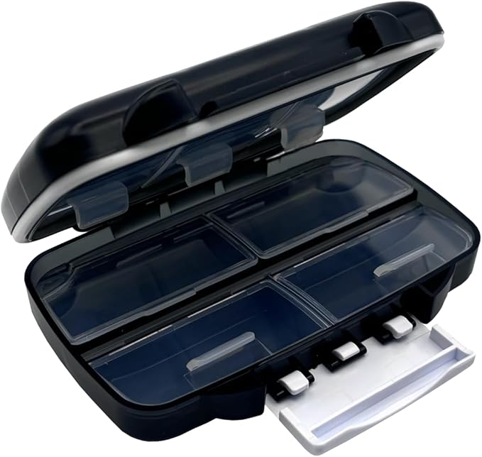 EZY DOSE Moisture-Proof Portable Pill Dispenser, Pocket Purse Organizer