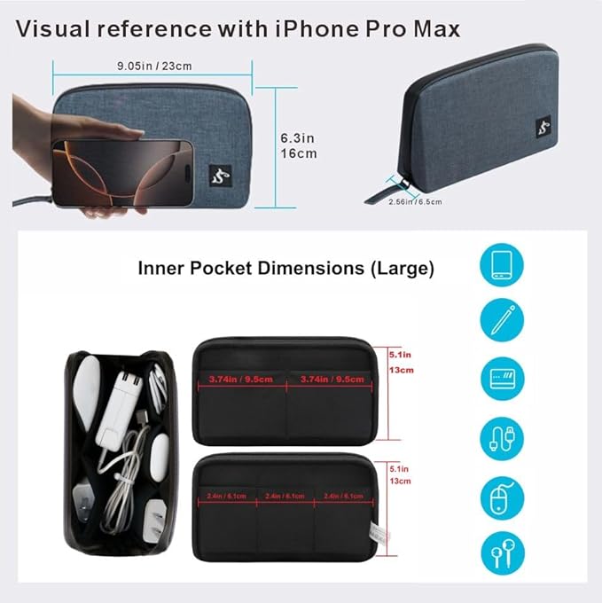Electronic Organizer Travel Case – Waterproof Cable Bag