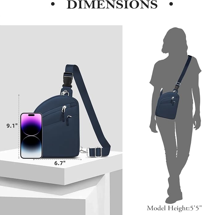 TOPEAST Anti Theft Crossbody Bag