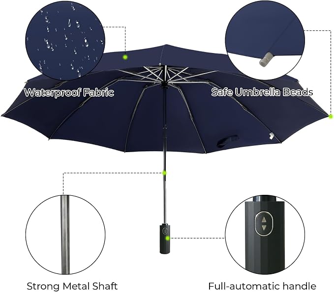 LLanxiry Compact Travel Umbrella, Mini Windproof Umbrellas