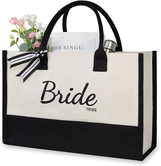 TOPDesign Canvas Tote Bag, Bridal Shower Gifts
